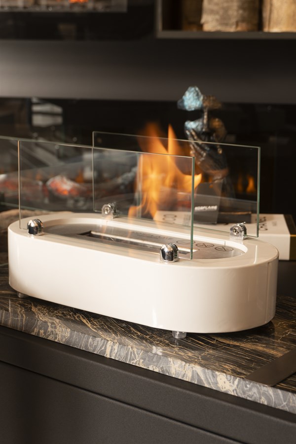 Korflame Notte White Table Top Fireplace